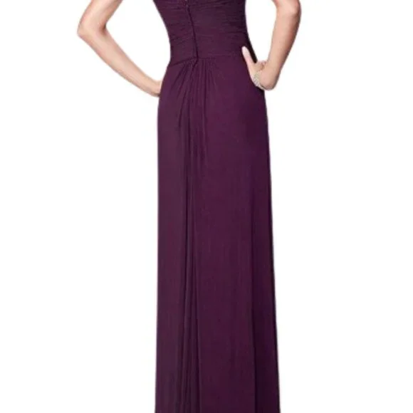 NWT La Femme 23084SC Jersey Evening Dress Purple Size 8